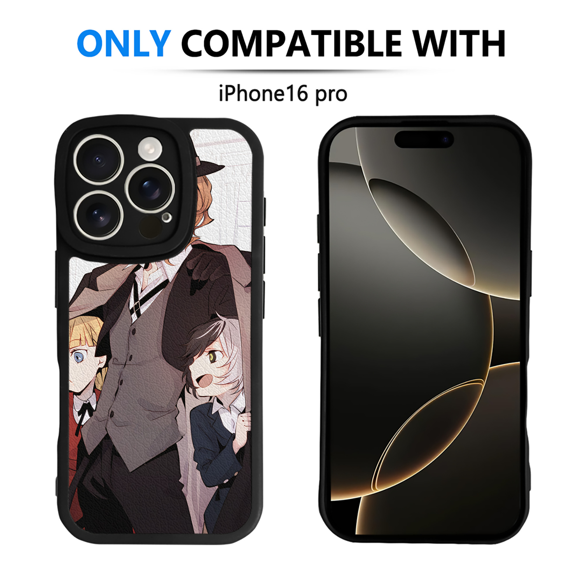（画像用） 文豪ストレイドッグス Bungo Stray Dogs 【iPhone 16シリーズ対応】シリコンスマホケース（レザー調） 材質：シリコン